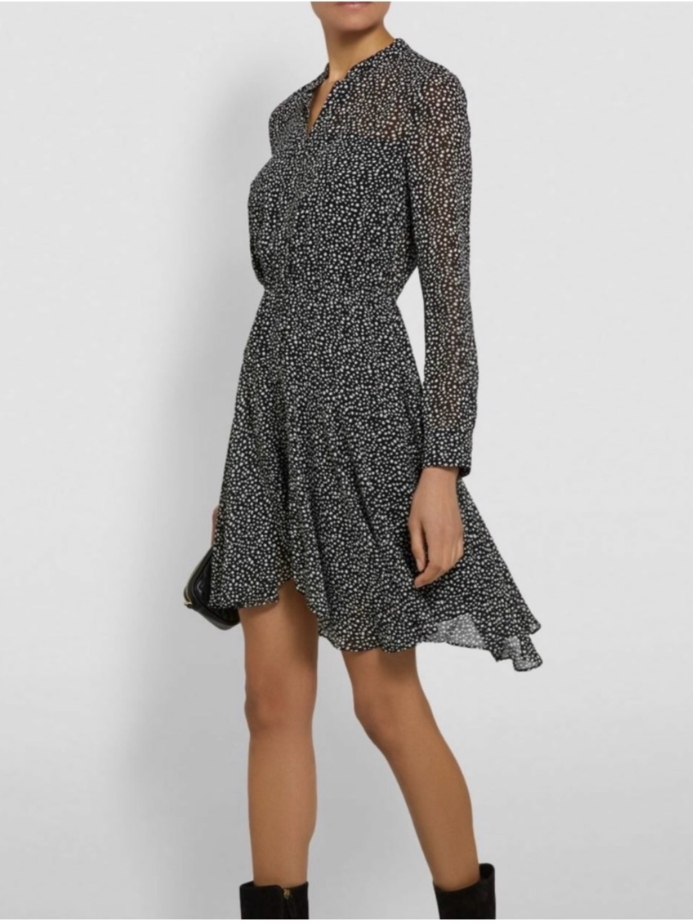 All Saints Martina Splash Dot Print Dress Size M - Picture 1 of 5